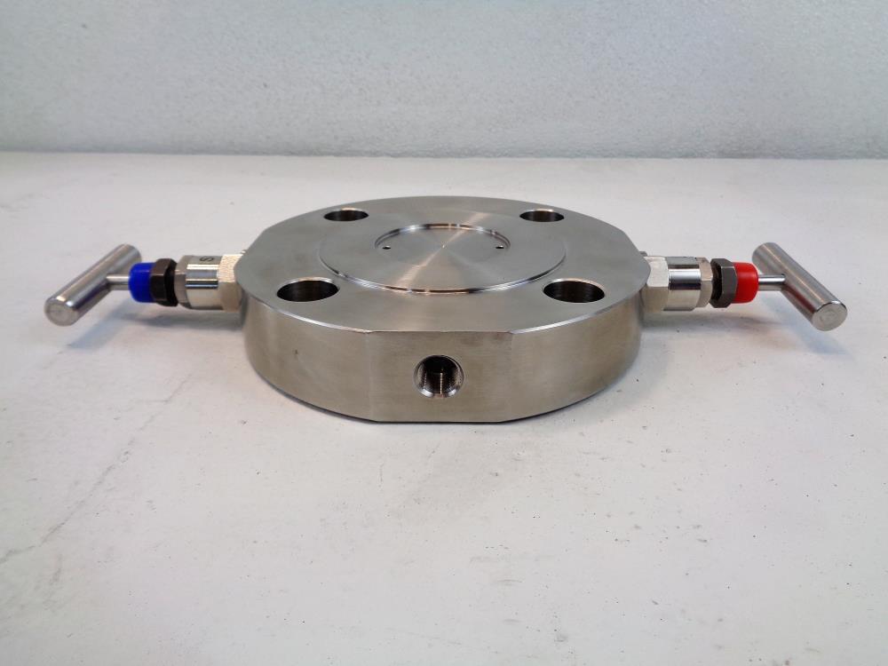 Precision Valves 2" 150# RF Block & Vent Monoflange, 316SS, PF2/16AUSXGV2XL-Q